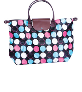 Dot Style Satin Foldable Tote Bag