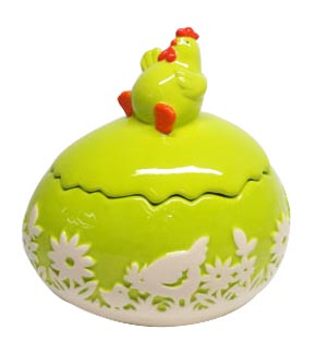 Ceramic Chicken Candy Jar