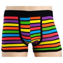 Stripe Light Color Body Black Webbing Underwear For Men