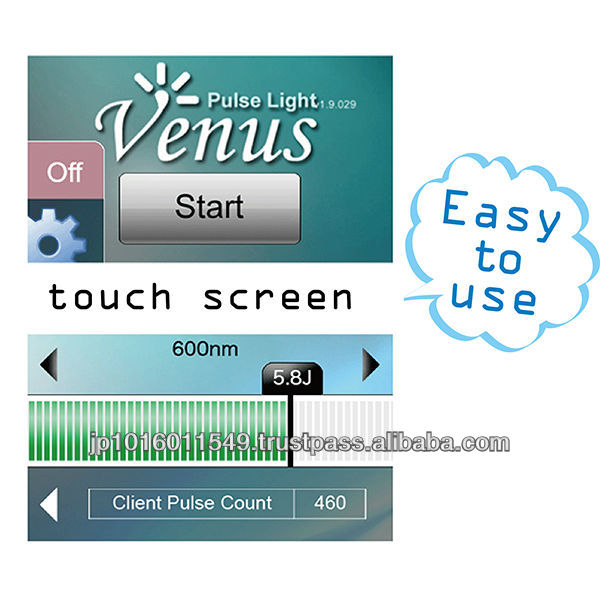 touch screen assures quick  and easy operation.