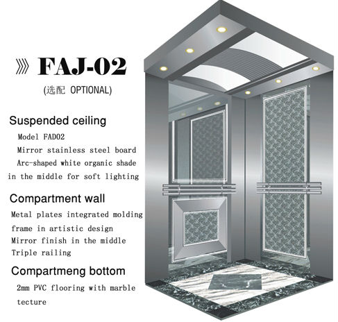 Good quality cargo elevator made by stainless steel plates