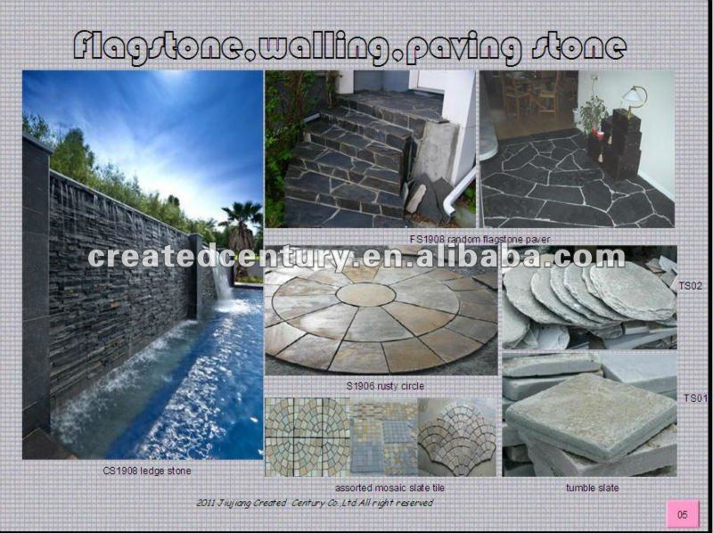 Mutilcolor 30x30 Exterior Patio Pizarra Azulejo De Suelo - Buy