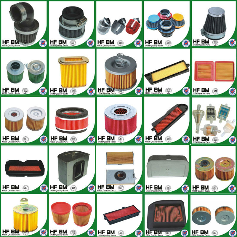 Motorcycle four stroke 50cc extended air filter, air filter element for motorcycle, motorbike air filter four stroke in quality
