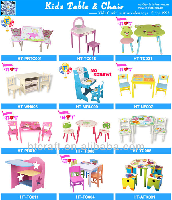 Httc004 Classical Style Strong Colorful Wooden Children Wooden Study