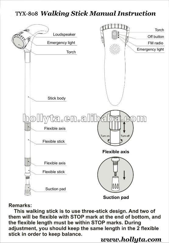 nordic walking stick/folding customize walking cane