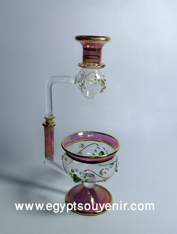 Egyptian Handmade Pyrex Glass Scented Oil Burner,Warmer,Fragrance Aroma