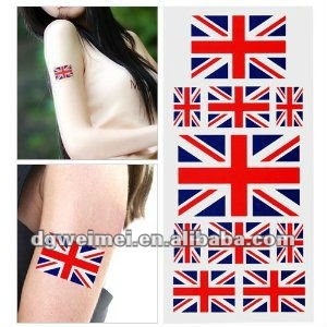 Jcf046 Uk Customd Temporary Face England Flag Tattoos ...