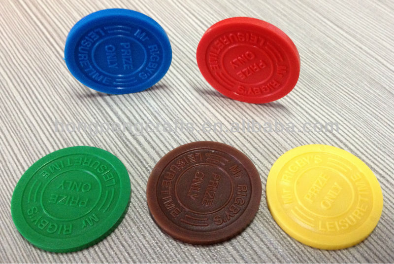 Colored embossed plastic token/coin, View plastic coins, WZHP Product