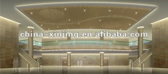 High quality wave aluminum strip ceiling/baffle ceiling/open ...