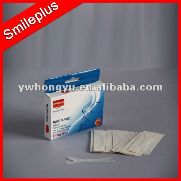 Breath aid PVC nasal plaster to help nose breath freely, View nasal