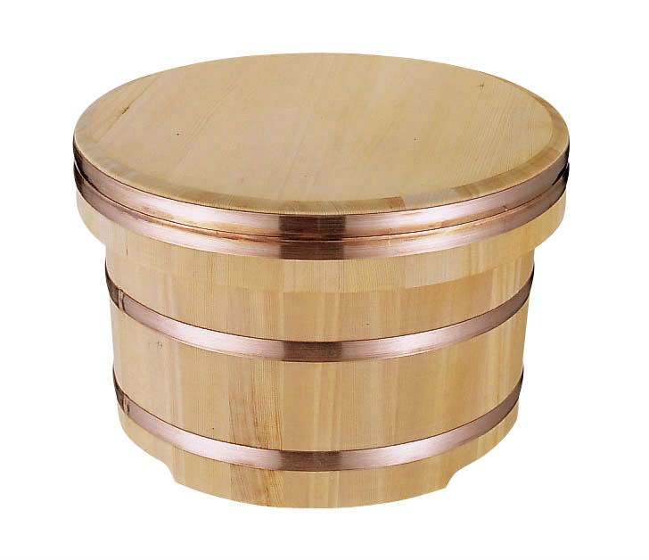 Ohitsu Wooden Rice Bucket Sawara Cypress Edobitsu Rice