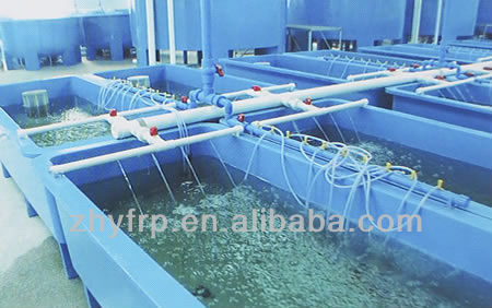 FRP fish tank for indoor fish farm, fiberglass fish tanks ...