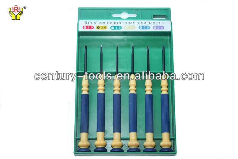 6pcs wooden handle screwdriver
