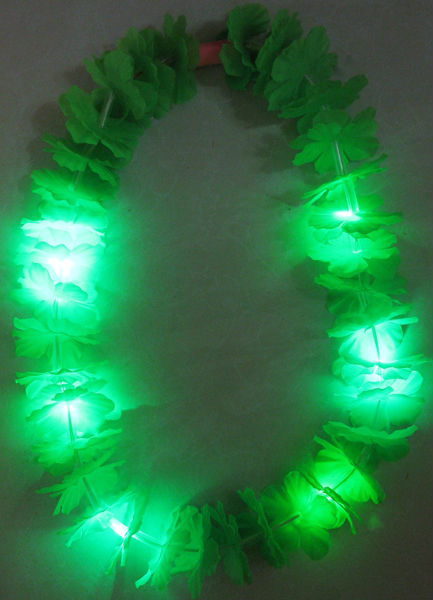 hawaiian flower lei garland 4 led lighting silk flower leis led