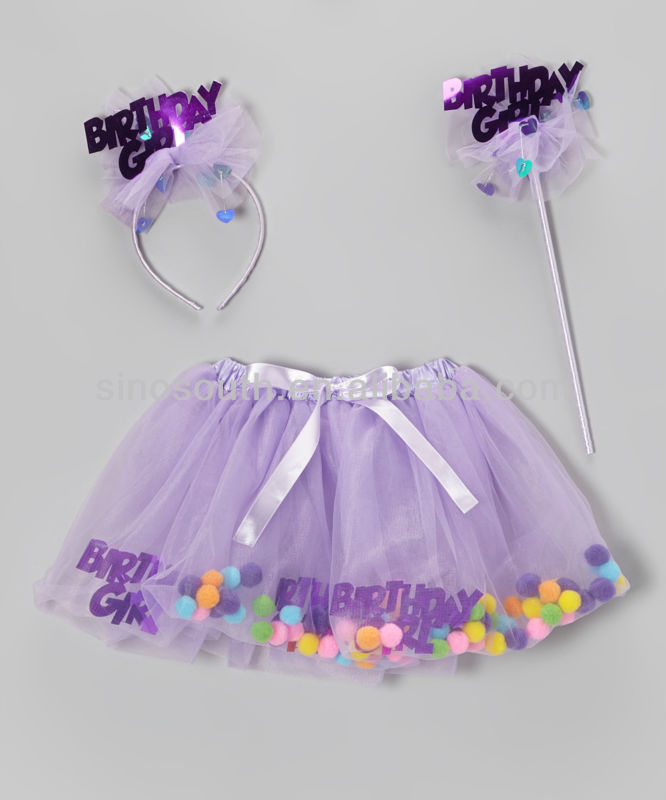 Wholesale birthday girl tutu dress set for kids