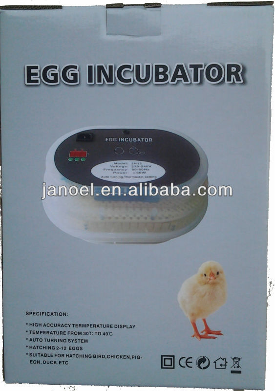 janoel new small family automatic 12pcs chicken egg incubator JN12, View ostrich egg incubator