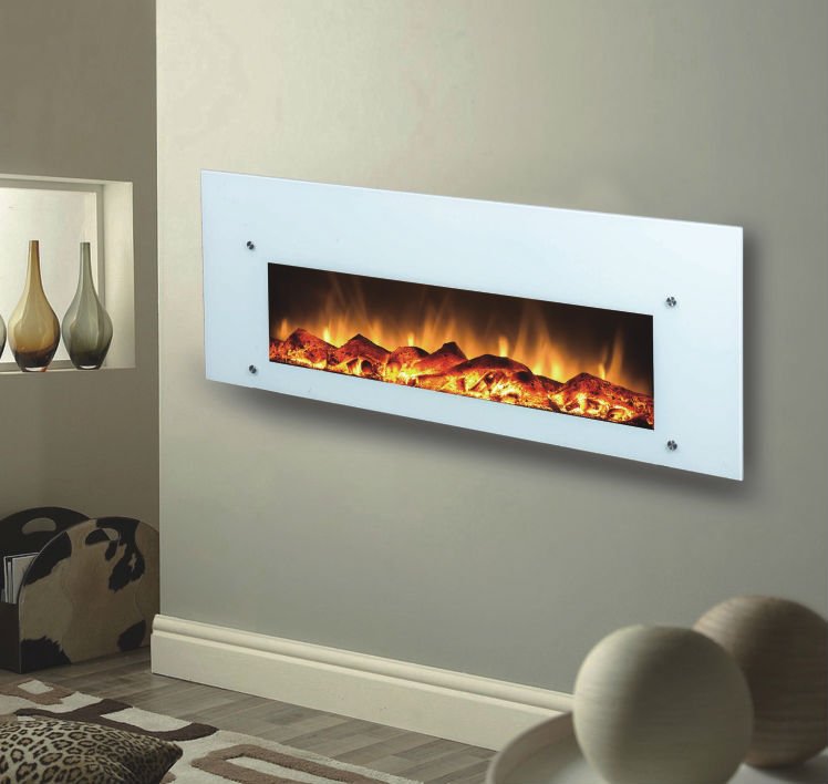 New Curved Wall Mounted Mini Electric Fireplace With ...