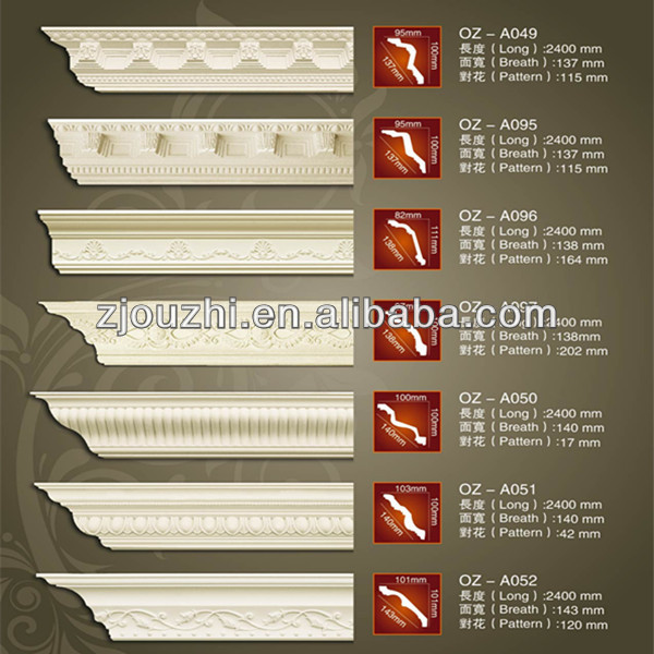 Pu Foam Cornice Moulding Window Cornice Wall Ceiling Decoration