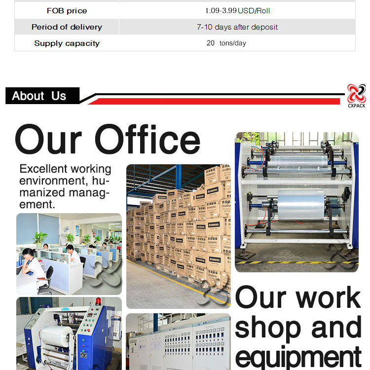 stretch shrink colored packing film