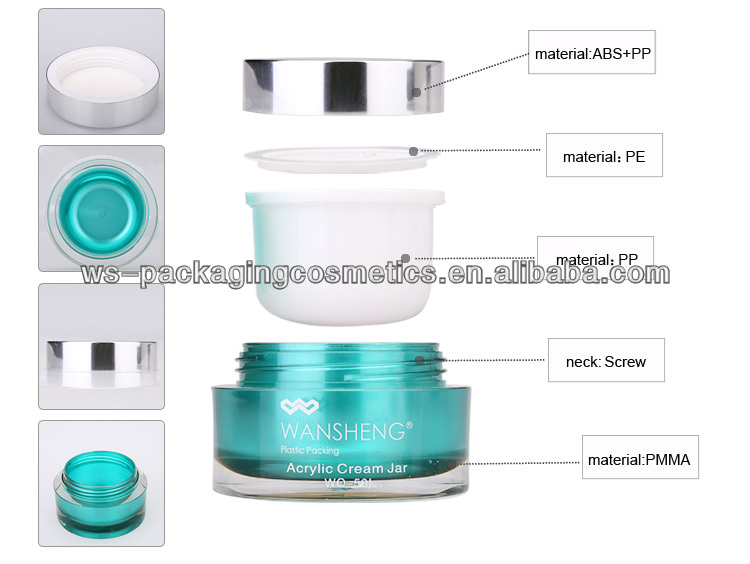 Empty Cosmetic Package Manufacture Acrylic Jar Bottle For Cosmetics