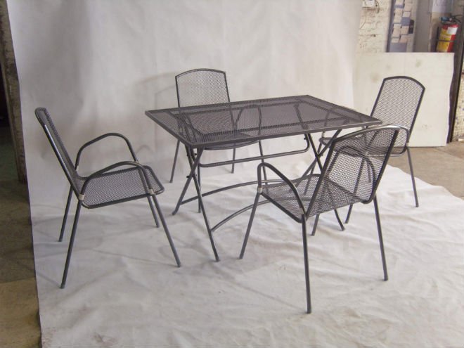 outdoor/garden metal table and chair furniture, View mesh steel dining