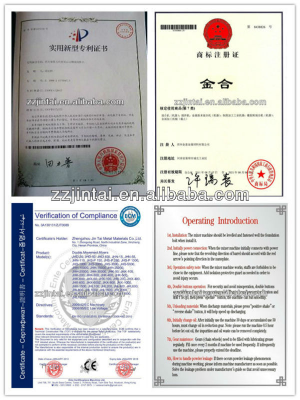 JHS CE/ISO mixer powder feeding system