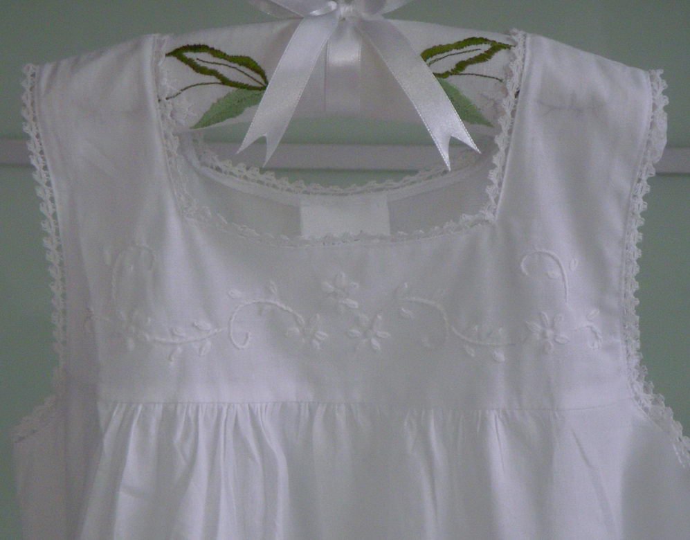 childrens white cotton nightgown