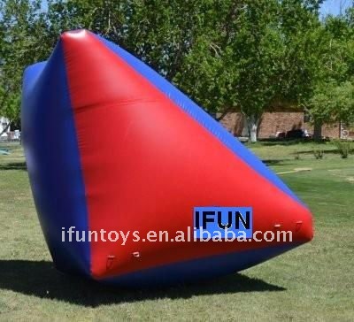 14'Lx16'Wx5'H airtight inflatable paintball-X shape