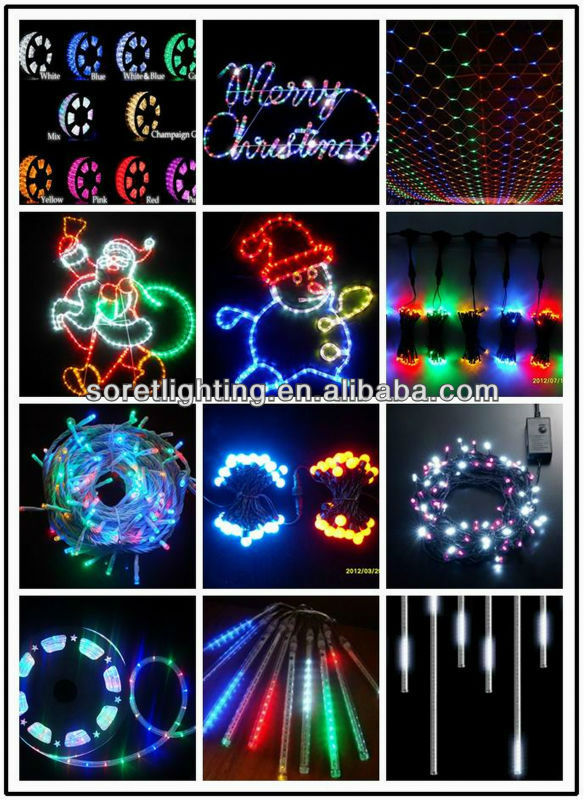 led christmas motif light/snowflake led rope light motif