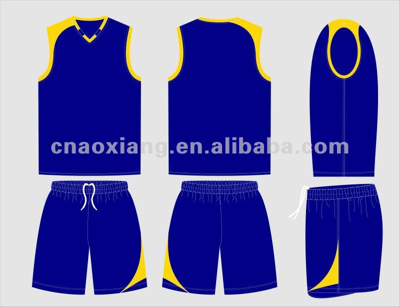 Wholesale Navy Blue Basketball Uniform Newest Dry Fit Plain Basketball