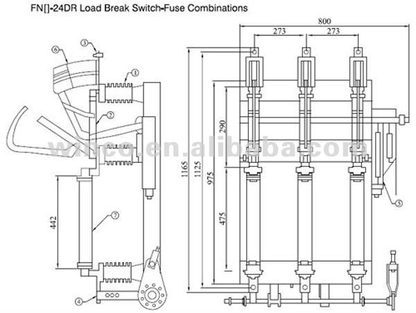 New  Lbs 24kv Fn24 Indoor H V  Vacuum Load Break Switch
