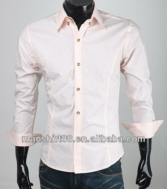Fashionable High collar High quality Slim fit men shirt S, M L XL XXL