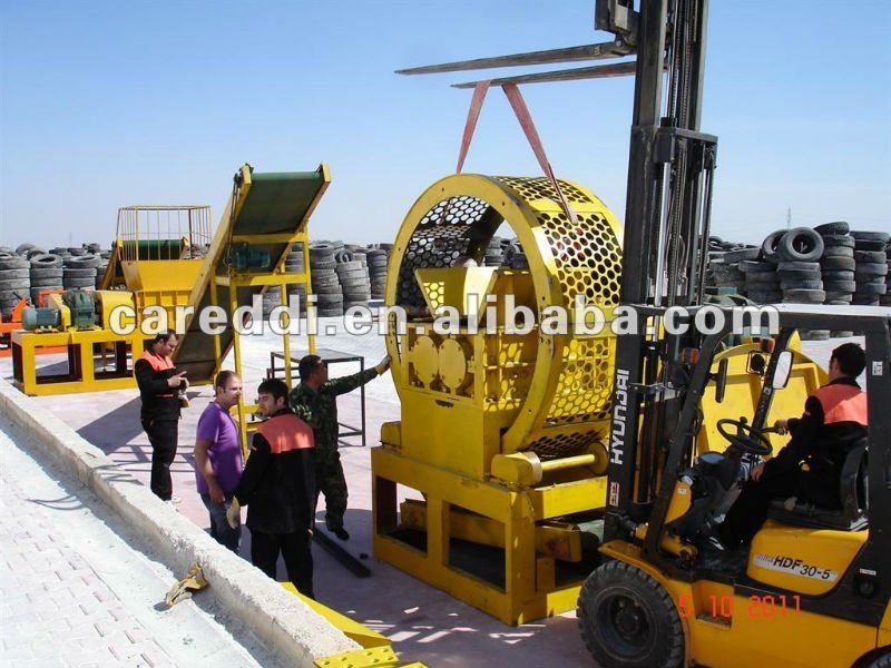 automatic waste tires recycling machine