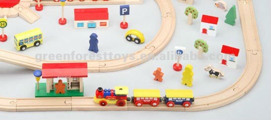 wooden train set for kids, wooden train sets for girls, చెక్క రైలు సెట్లు
