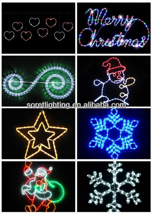 led christmas motif light/snowflake led rope light motif