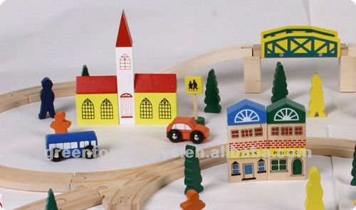 дрвени железнички комплети, дрвен сет за воз, wooden train toys factory