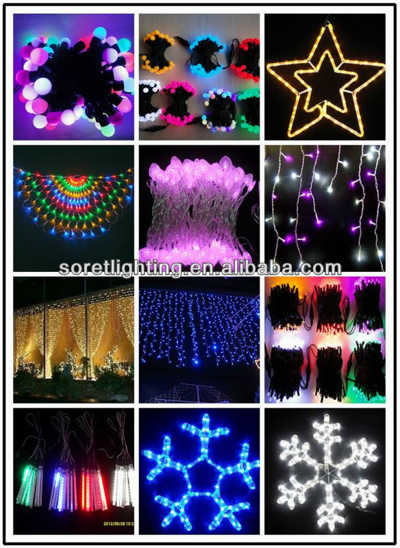 waterproof 24v SMD3528 decorative christmas led meteor shower light