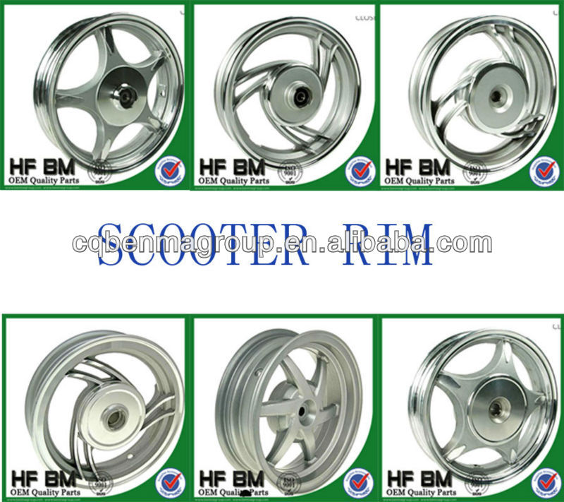 scooter wheel rim front wheel rim for disc brake with aluminum alloy material,top quality,different sizes