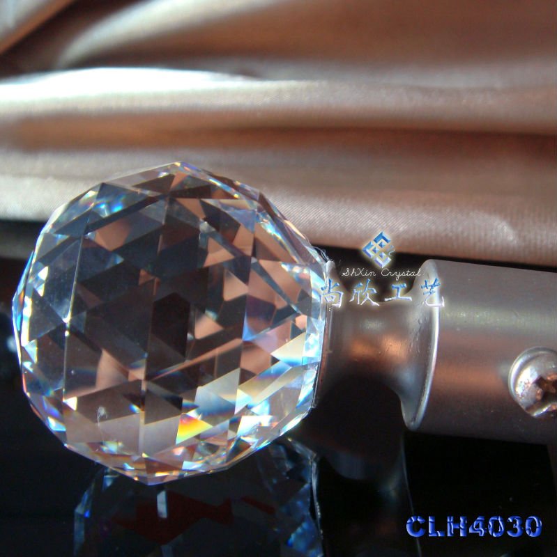 Faceted Diamond Blue Crystal Curtain Finial Buy Cyrtain Track,Chrome