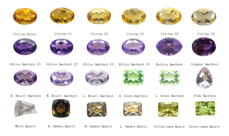 Natural quartz colors