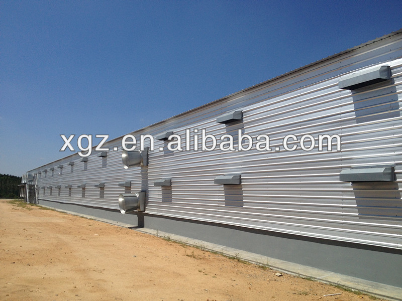 Automatic poultry farming design for broiler layer chicken house/shed