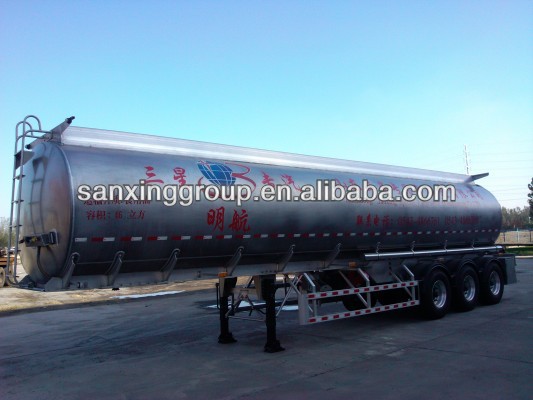 Tri Axles Fuel/ Oil Loading Tank Semi Truck Trailer with Other Dimensions , truck trailer spare parts
