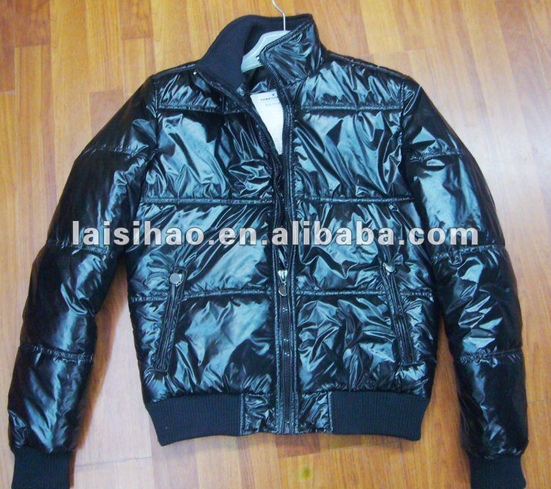 mens shiny black jacket