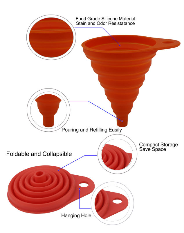 Image result for Collapsible Silicone Funnel