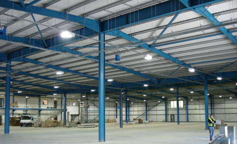 high quality structural steel frame warehouse construction