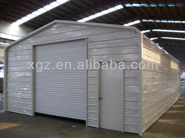 Prefab low cost steel car shed