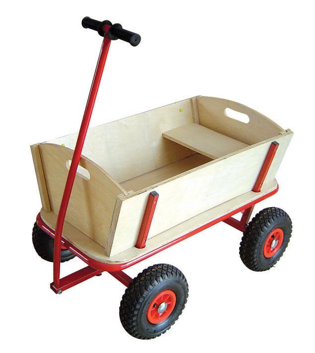 carro de madera para niños casero