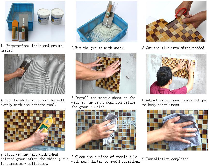 Por Broken Joint Gl Mosaic Tiles Mixed With Stone Por Broken Joint Gl Mosaic Tiles Mixed With Stone