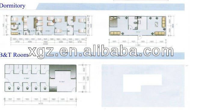 Pitched roof steel structure prefabricated house