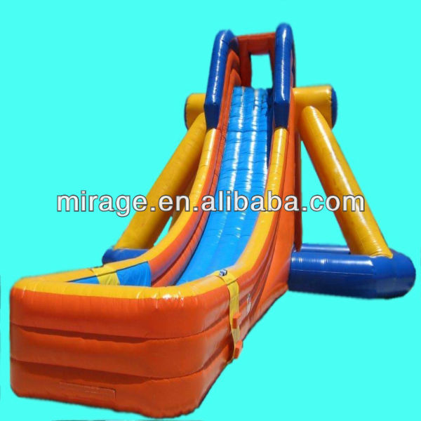 water trampoline and slide